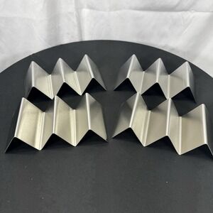 Taco Holders Set of 4, Taco Stand, Stainless Steel Taco Holder, Each Can Hold 2